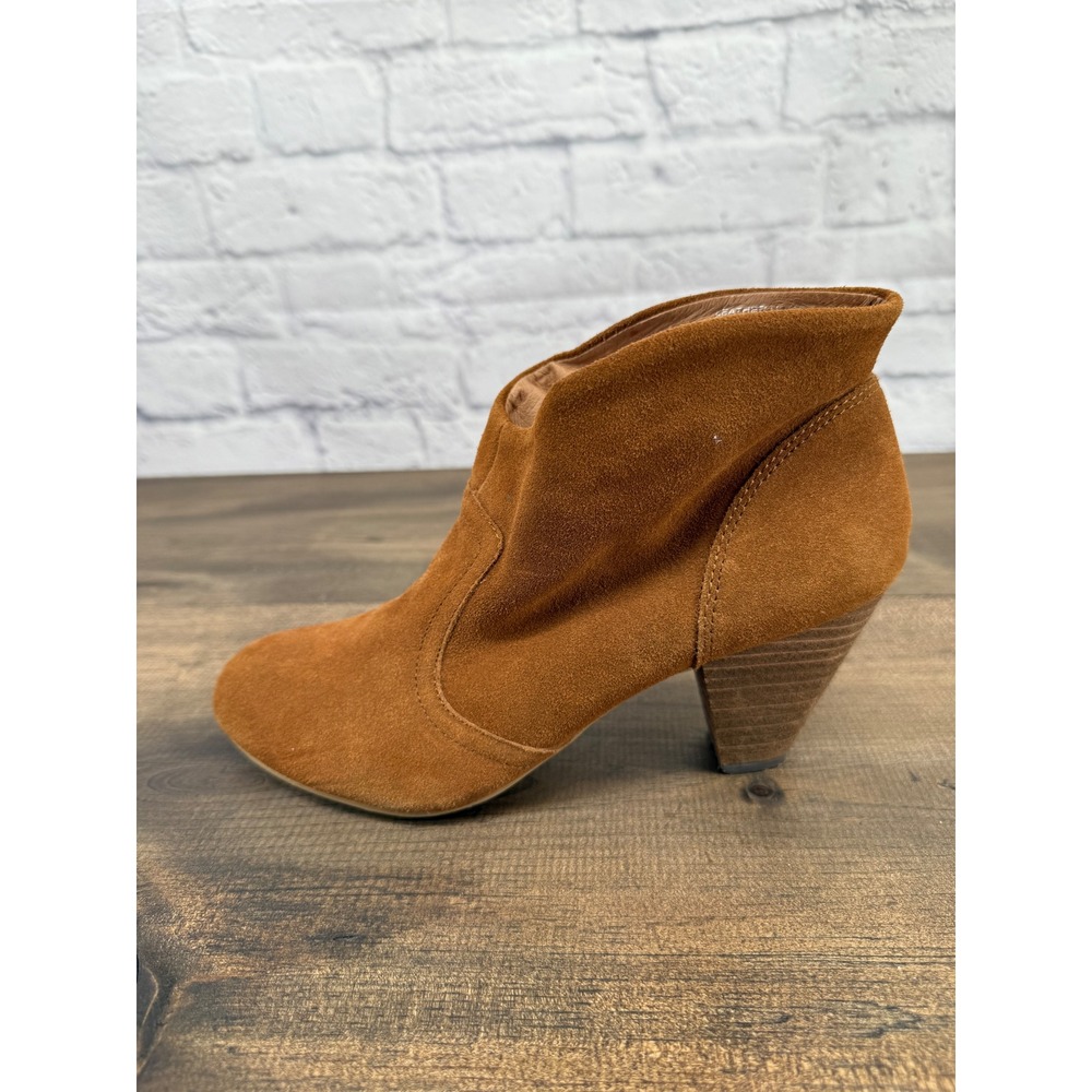 Carlos Santana Brooky Ankle Boots Women Size 8.5M Brown Suede Block Heel Boho - Picture 9 of 11